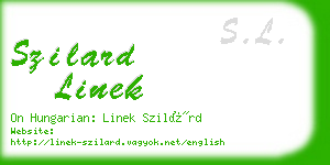szilard linek business card